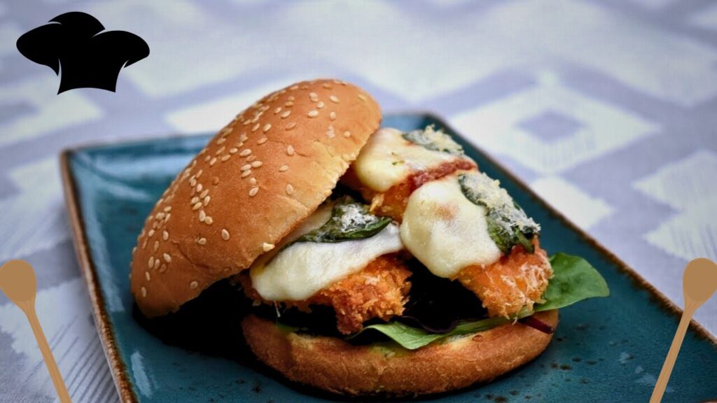 Chicken Parmesan Stuffed Burger 